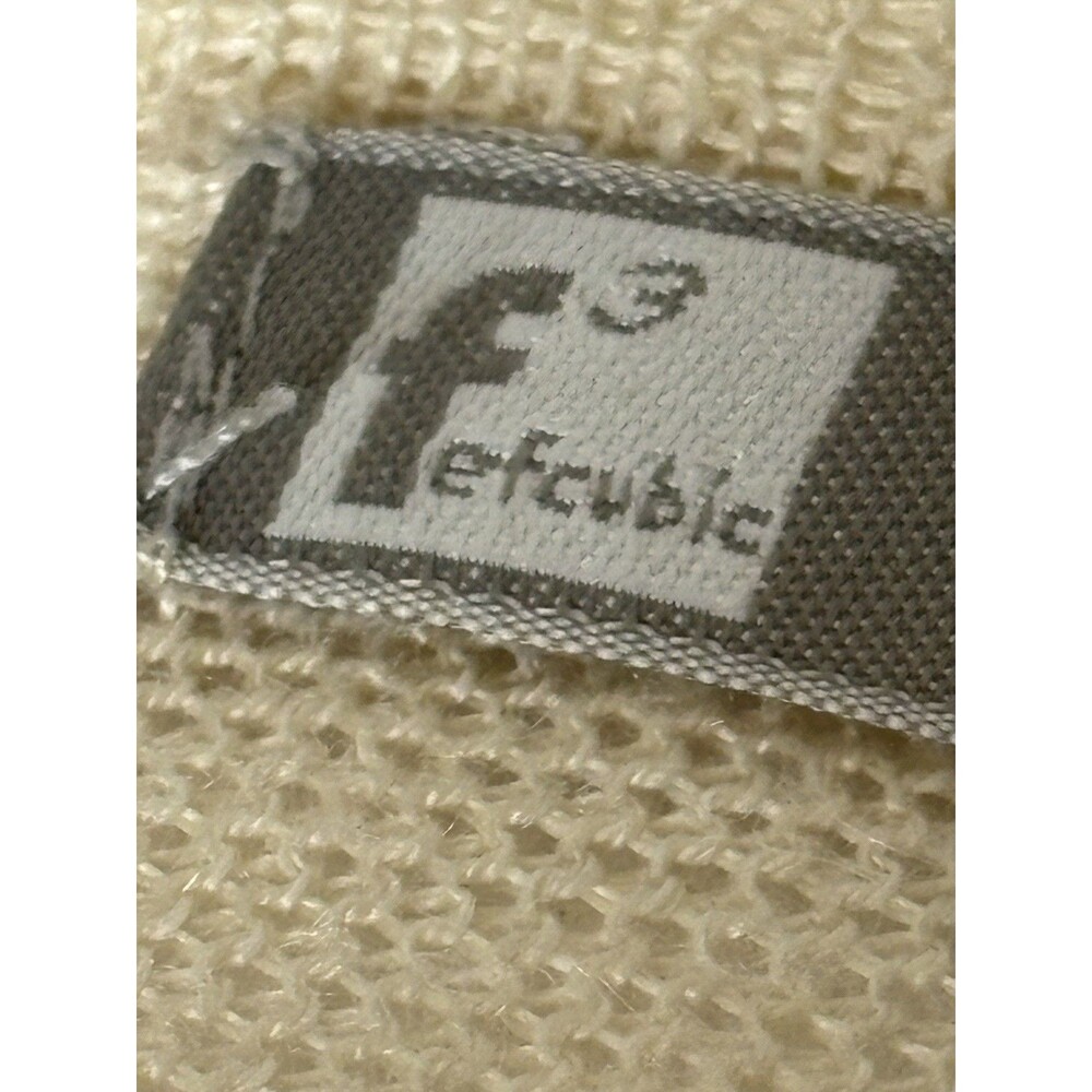 F3 Fefcubic Off White Poncho Style Top W/ Drawstring Waist And Lace Details Sz M - Picture 7 of 8